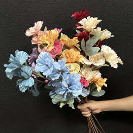 5头锦葵 婚庆婚礼堂花排路引批发假花材 酒店婚房装饰仿真花摆件