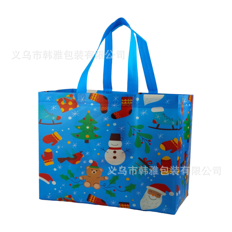 Transfronterizo Amazon spot recubierto de Navidad bolsa no tejida bolsa de compras bolsa de regalo fábrica de bolsos al por mayor