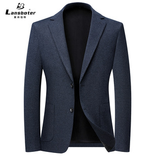 Lesibert Autum Middle-Aged Business Casual Suit Men's Slim Fit No-Iron Suit Machine Washable Single Suit Men's Jacket