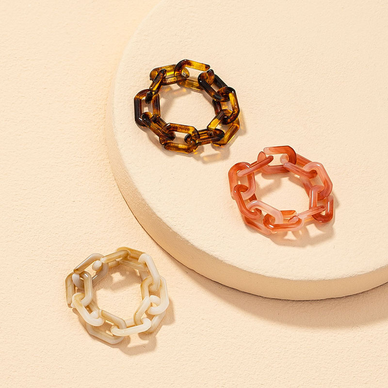 Wholesale Simple Resin Ring Set display picture 3