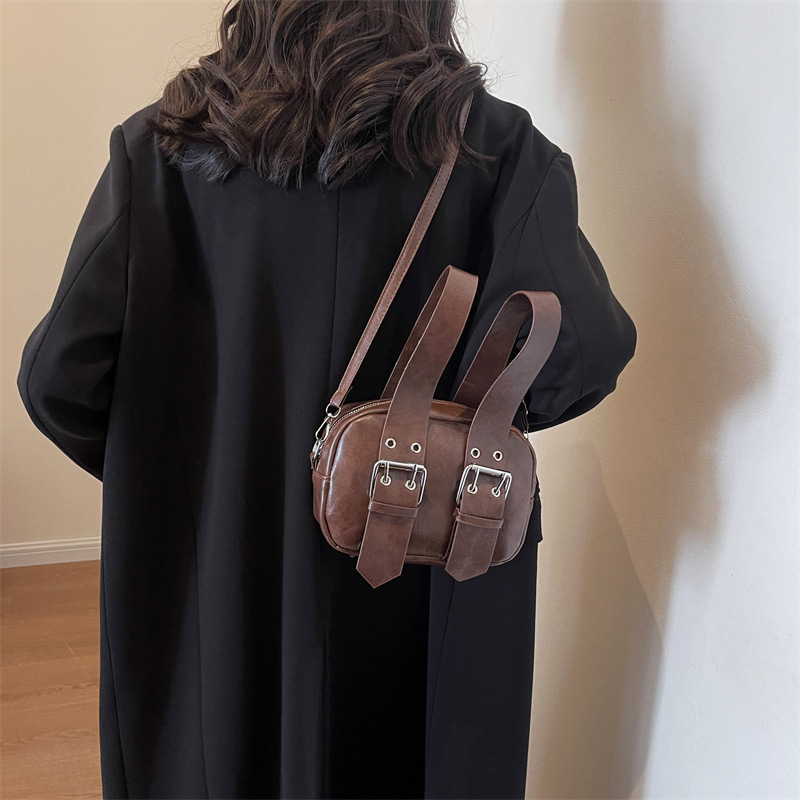 Borsa a tracolla da donna stile moto chic retro_voghion.com