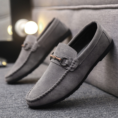 British boys' shoes soft sole leather men's loafers shoes men's thick sole spring spirit young man's formal wear