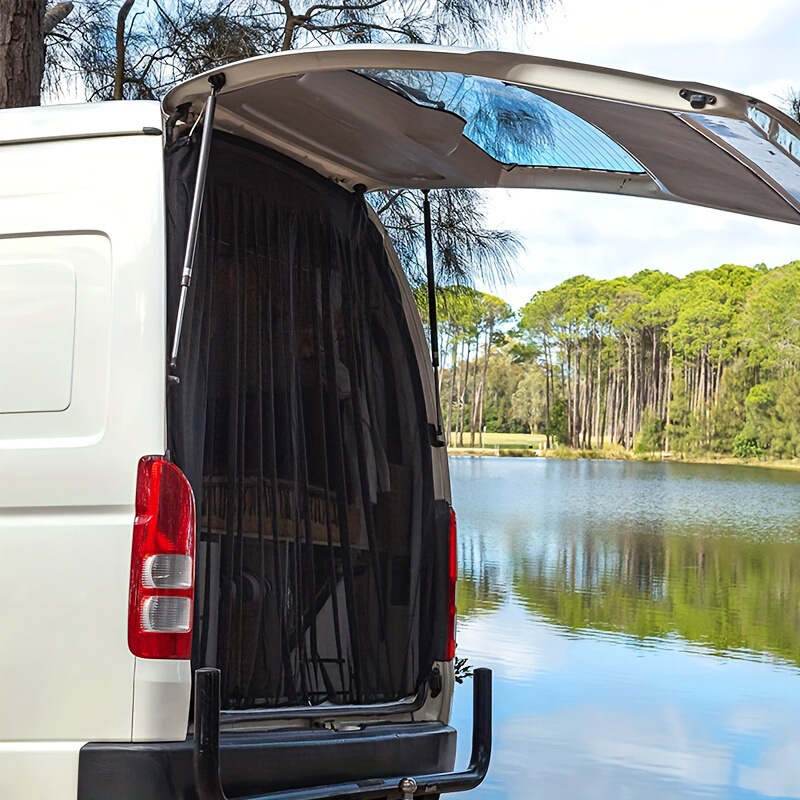 Amazon's Best-Selling 155*146cm T5T6 Tailgate Rv Door Curtain Breathable Mosquito-Proof Screen with Strong Magnets
