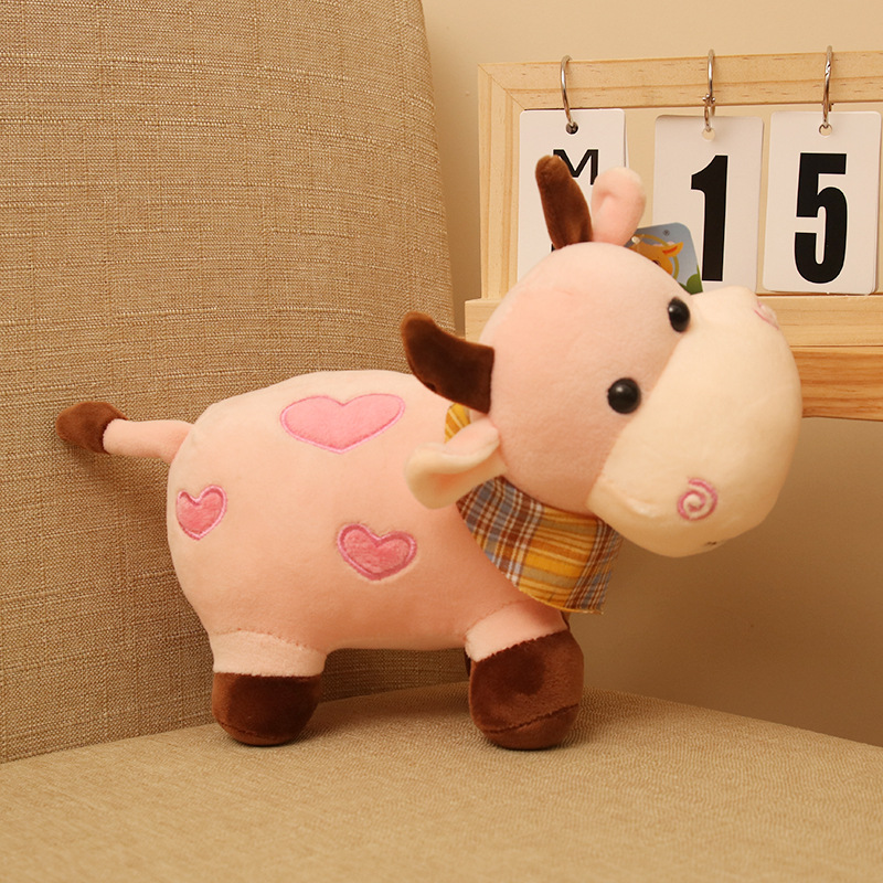 Linda muñeca de vaca, muñeca de vaca Hobby, ternera, peluche, muñeca de trapo, máquina de muñecas para dormir al por mayor