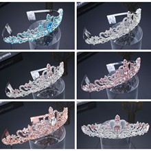 新娘结婚盘发皇冠生日头饰高级感发梳水钻发饰舞台表演宴会凤冠