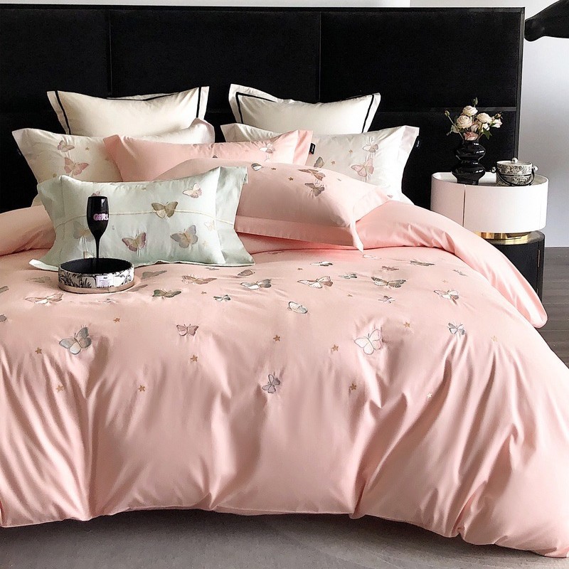 Otoño y invierno A clase espesa bordada algodón de lana larga molida cuatro piezas de algodón puro sábanas de algodón de tres piezas de tela doméstica 4