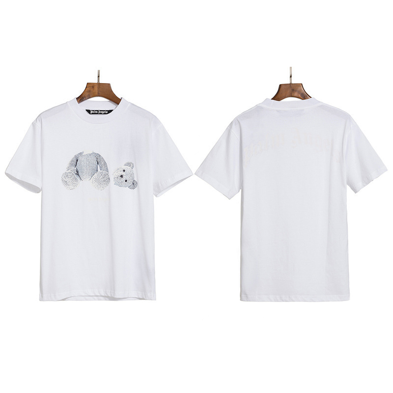 PALM半袖の正しいバージョン パームエンジェルス ヘッドレスベア エンジェルス バタフライプリント Tシャツ テディベア 半袖|undefined