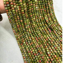 天然无优化花绿石方糖2-3-4mm隔珠手链项链耳环散珠子diy饰品配件