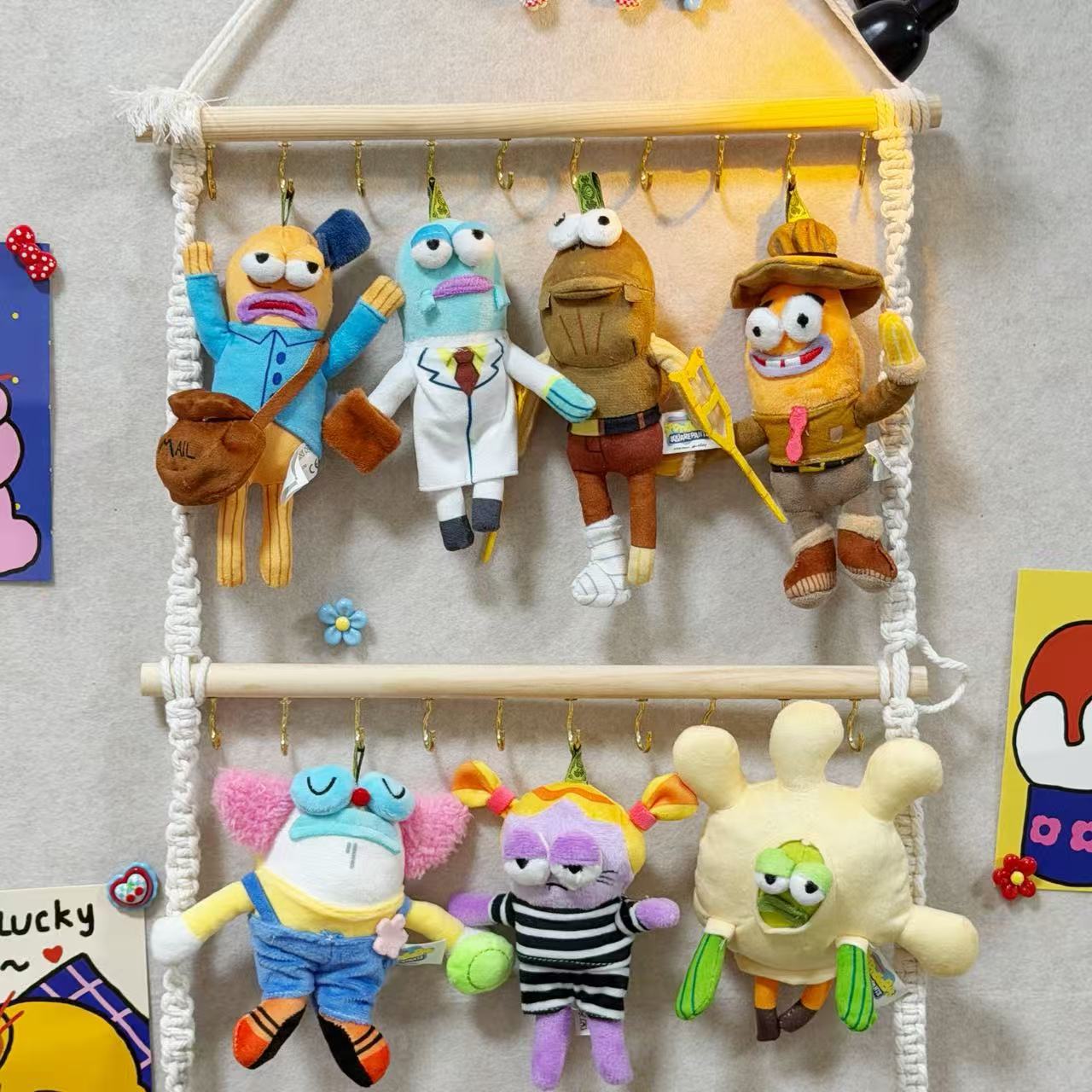 Wholesale 26 popular PPMT Resonance Bikini Bottom residents plush toy pendants, funny gifts for Qixi Festival