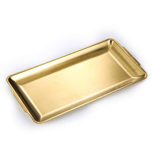 Manufacturer wholesale stainless steel Korean rectangular plate hot pot beef barbecue plate flat bottom tray thickened barbecue square plate