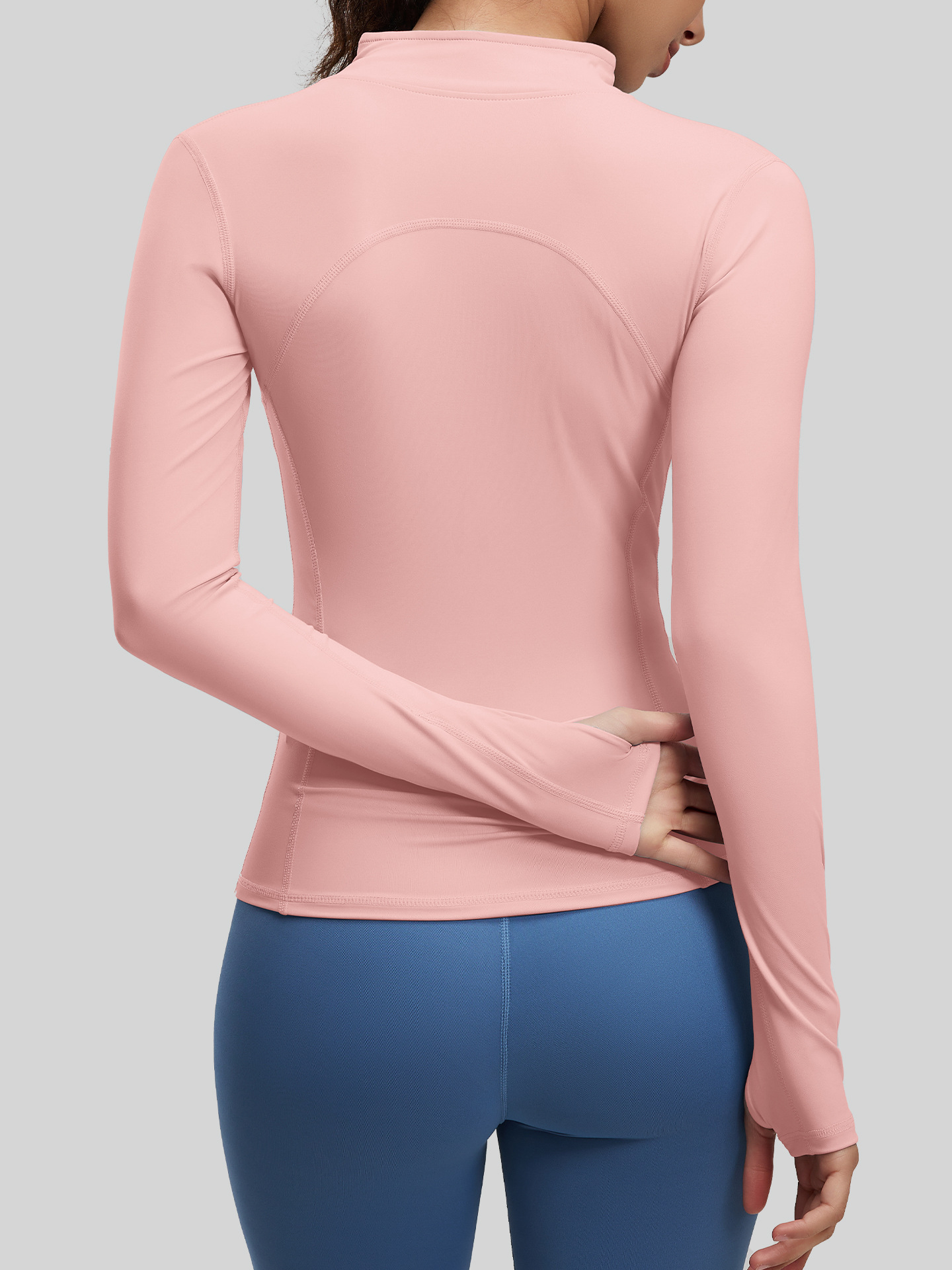 Juyitang ropa de yoga desnuda ropa exterior delgada tops deportivos ajustados entrenamiento correr ropa deportiva chaqueta para mujer