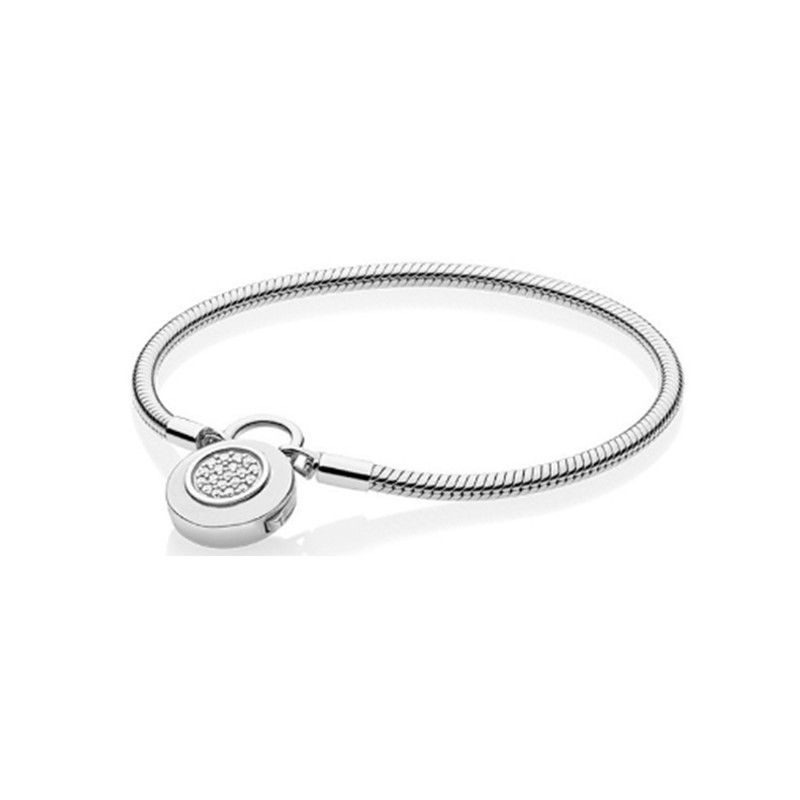Bracciale a catena serpente placcato argento chiusura tonda_voghion.com