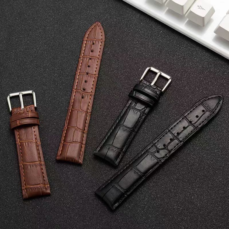 high quality Calfskin Bamboo watch band Pin buckle men and women currency 12-24mm genuine leather Watch strap wholesale