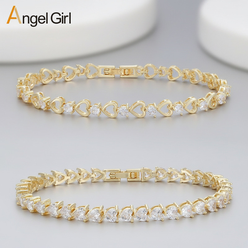 Cross-Border Popular Copper Inlaid Zircon Tennis Bracelet Niche Luxury Jewelry for Women Amazon Factory Direct Sales Wholesale Store Cross-Border Popular Copper Inlaid Zircon Tennis Bracelet Niche Luxury Jewelry for Women Amazon Factory Direct Sales Wholesale Store