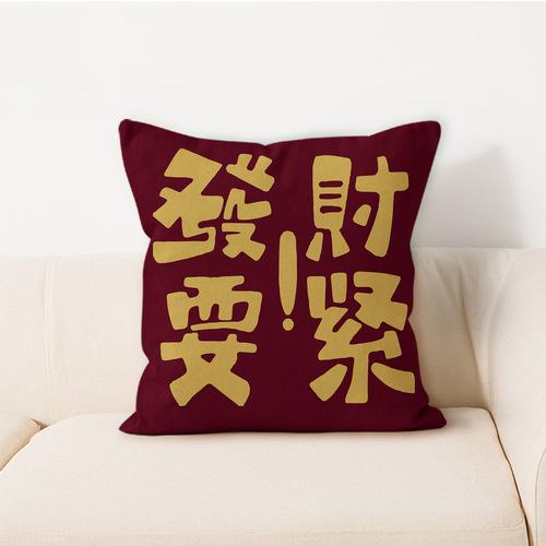 Ban anxiety fun Wen Ning pillow square living room sofa bedroom bedside pillow case without core car cushion