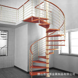阁楼旋转楼梯整体楼梯钢木楼梯复式别墅楼梯订作室内楼梯厂家批发