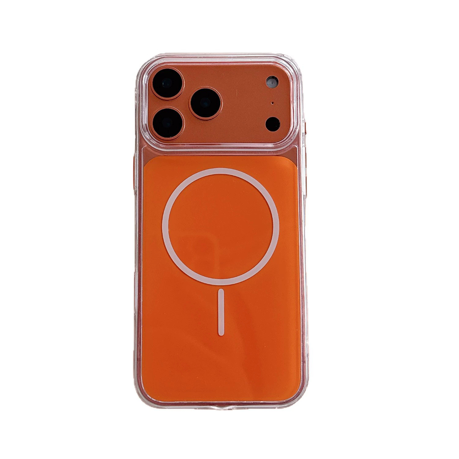Aplicable para 17PRO caso de teléfono celular absorción magnética iPhone16 acrílico anti-caída de goma dura manzana magsafe funda