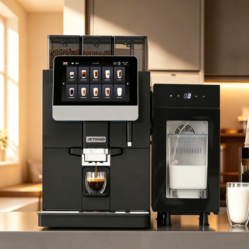 Fully automatic commercial coffee grinder, Jinuo JL33 Italian-style one-touch instant grinding coffee machine with color screen and smart touch control Fully automatic commercial coffee grinder, Jinuo JL33 Italian-style one-touch instant grinding coffee machine with color screen and smart touch control