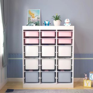 Solid Wood Children's Toy Storage Cabinet Kindergarten Locker Household Locker