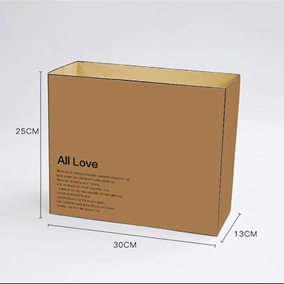 Qixi nuevo espejo que sostiene el bolso rectangular regalo de la flor de lujo blanco caja de regalo tienda de flores materiales florales