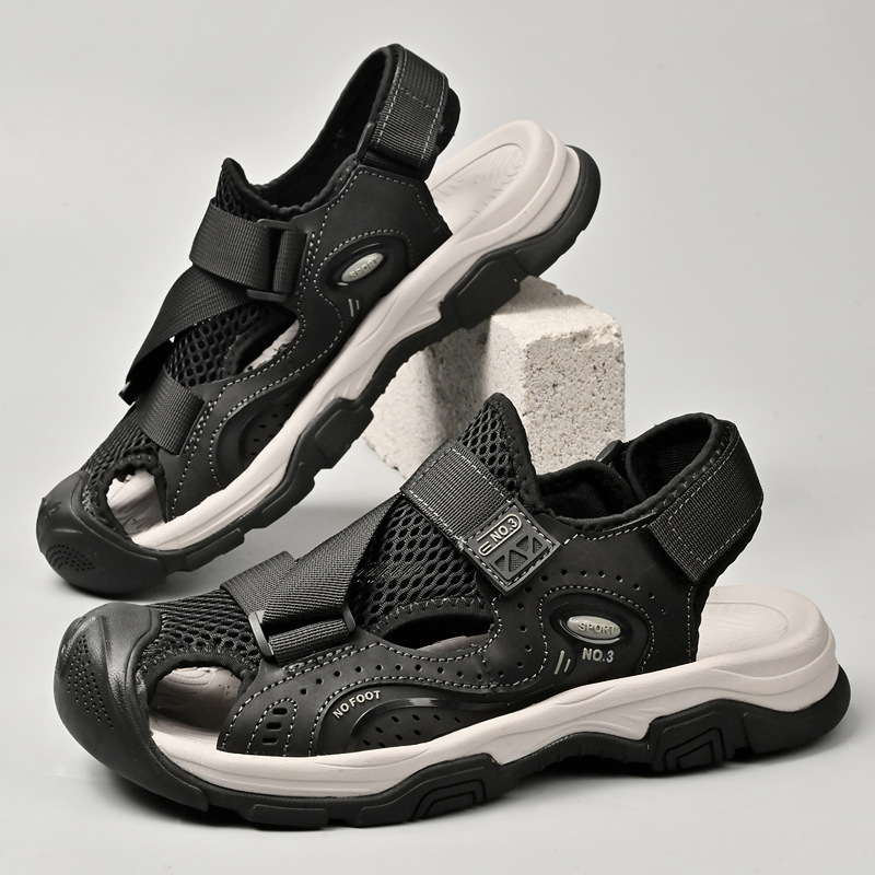 Toe-Toe Foot Protection Soft-Soled Beach Sandals for Women, Non-Slip, Wear-Resistant, Lightweight Urban Sandals, Trendy Clogs, Beach Shoes