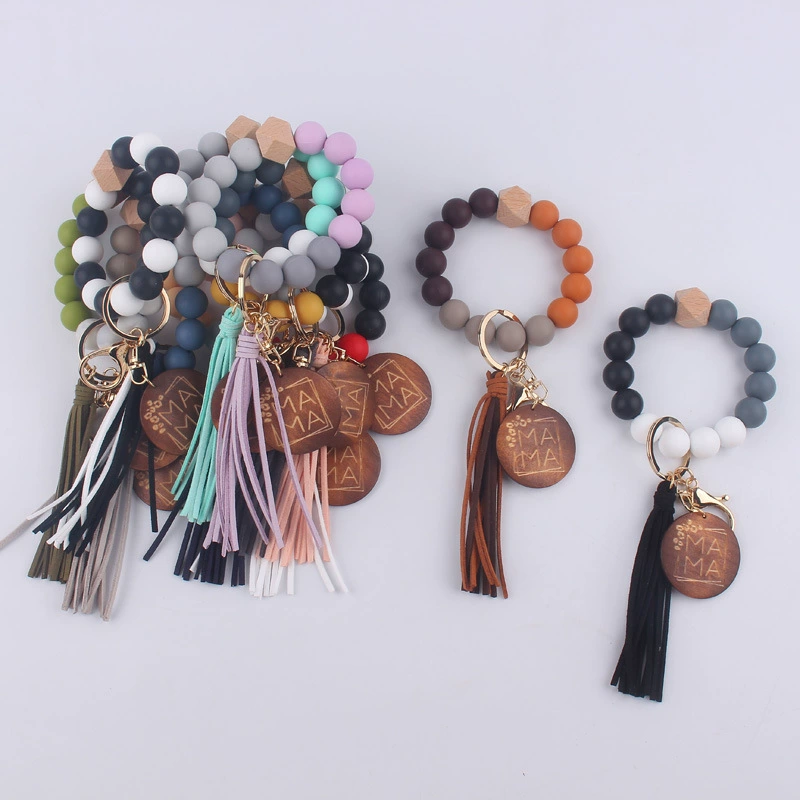 П pendent с кисточками ручной работы, брелок, силиконовый браслет, сумка для ключей