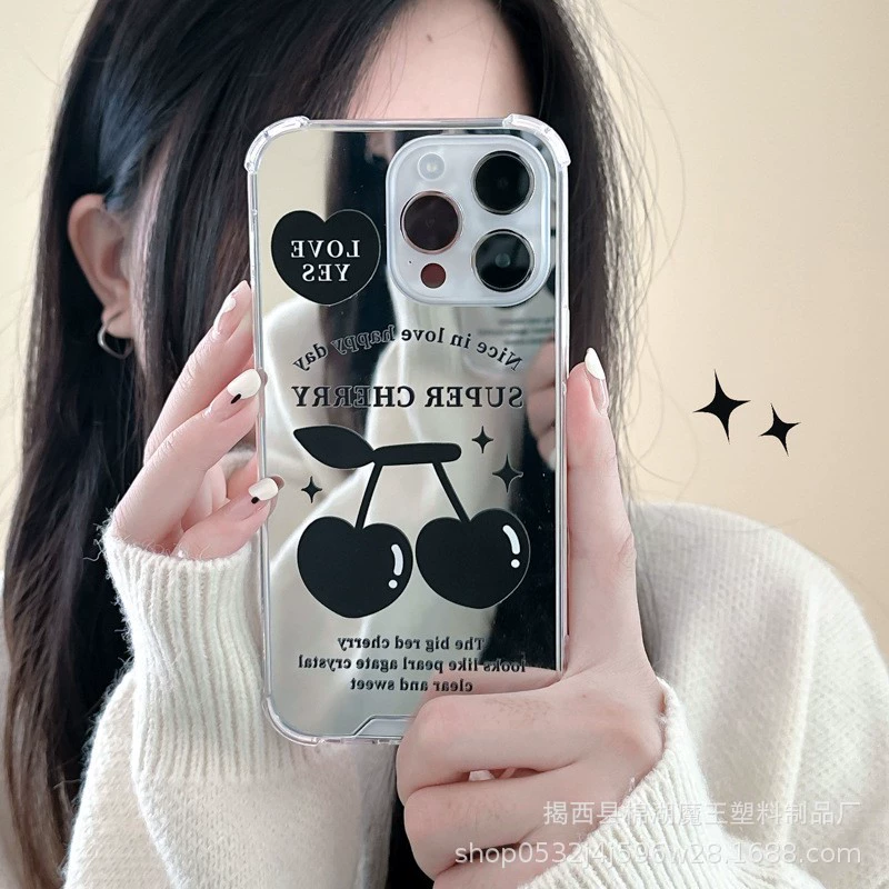 Чехол Cherry Mirror Pro для Apple iPhone 11-16 Pro Max, совместимый чехол с зеркальным эффектом
