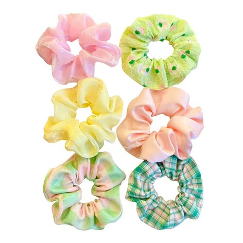 Children's Internet celebrity new sweet and non-harmful large intestine hair ring headdress cute little girl ball hair rope head flower