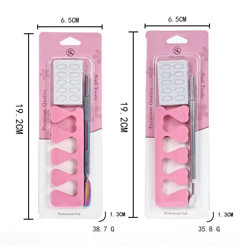 Kit de manicure de piel muerta pretratamiento de tres piezas Kit de herramientas de manicure de acero inoxidable