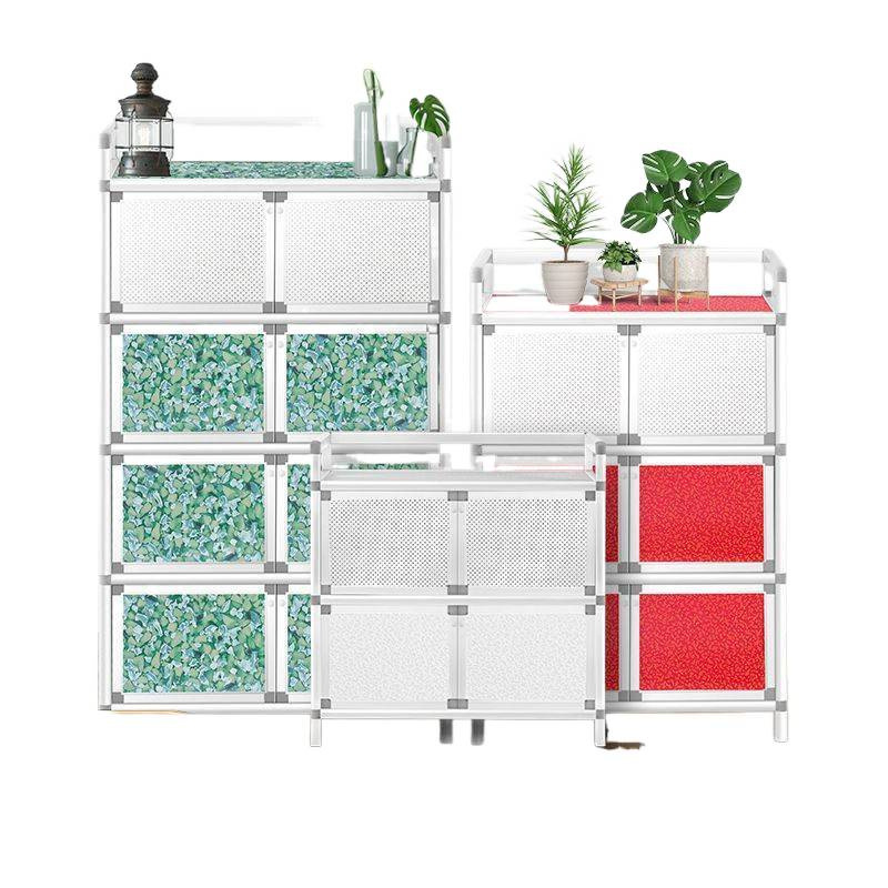 armario de comedor de aleación de aluminio simple armario de cubierta pequeño armario de alquiler armario de almacenamiento armario de cocina doméstico armario de almacenamiento multicapa