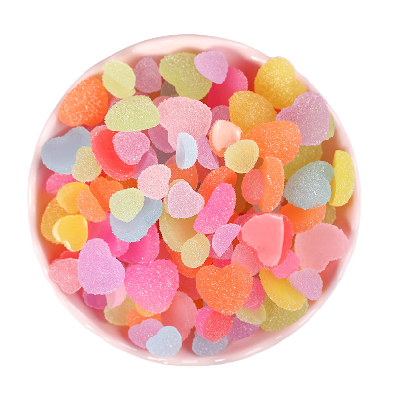 Accesorios de resina suave caramelo amor jalea efecto DIY crema pegamento teléfono móvil Shell parche caja almacenamiento material la horquilla