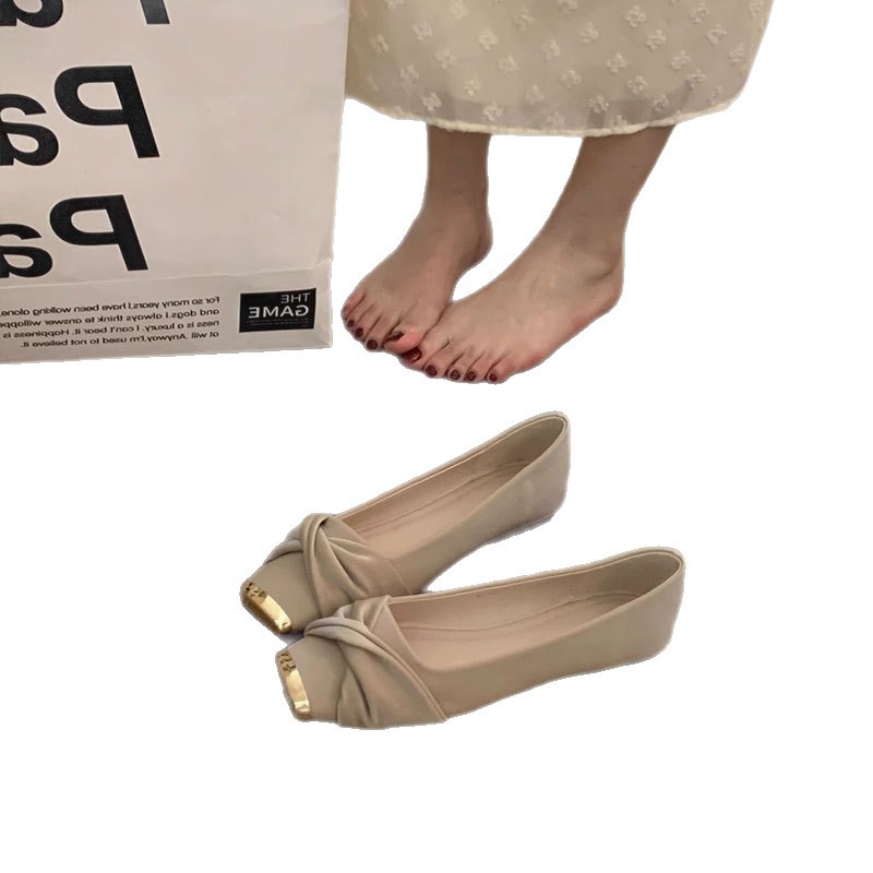 Flat Elegant Gentle High-End Commuter Shoes For Women 2025 New Spring French Square Toe Mary Jane Loafers_vogvips.com