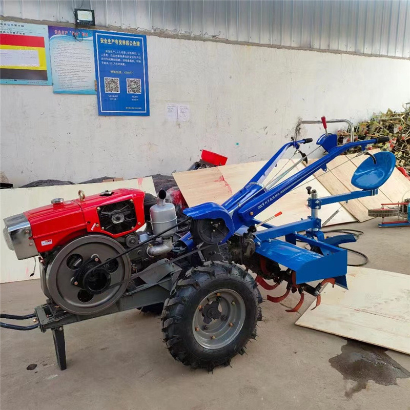 手扶式农用拖拉机多功能小型旋耕机硬地深翻犁田机柴油手扶拖拉机