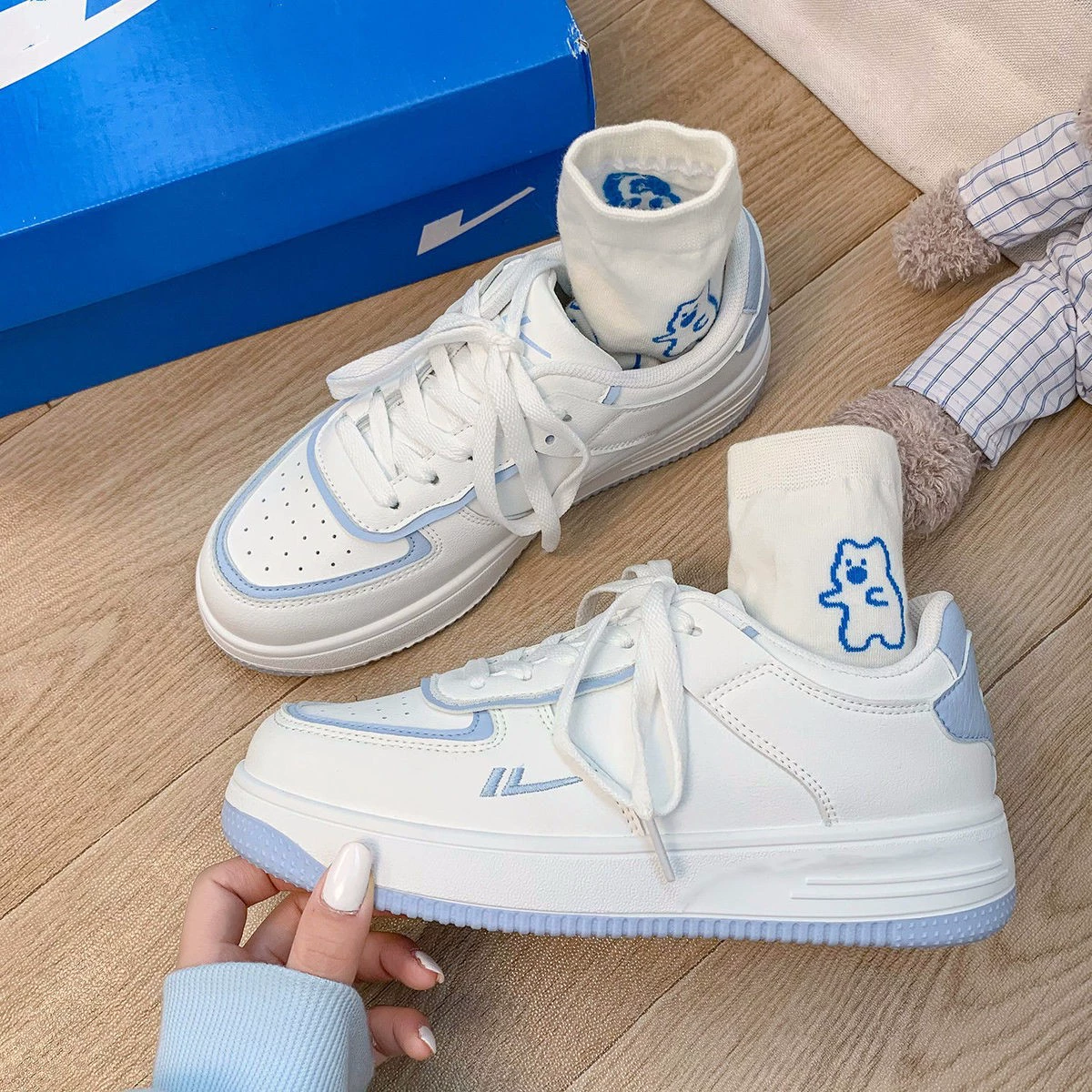 Новая женская обувь 2022 года, Студенческая Белая обувь для похудения с граффити, Женская Осенняя обувь на толстой платформе, Женская обувь в Корейском стиле, обувь в японском стиле