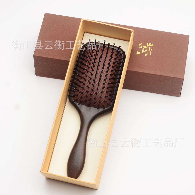 黒檀木大板エアクッション櫛家庭用マッサージ櫛天然実木大エアバッグ櫛頭皮マッサージカール櫛|undefined