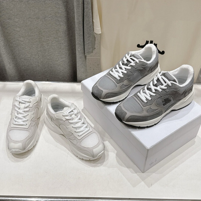 Arc de Triomphe 2026 New Model Genuine Leather Mesh Dad Shoes for Women, Breathable, Comfortable, Soft Sole, Lightweight Casual Sneakers
