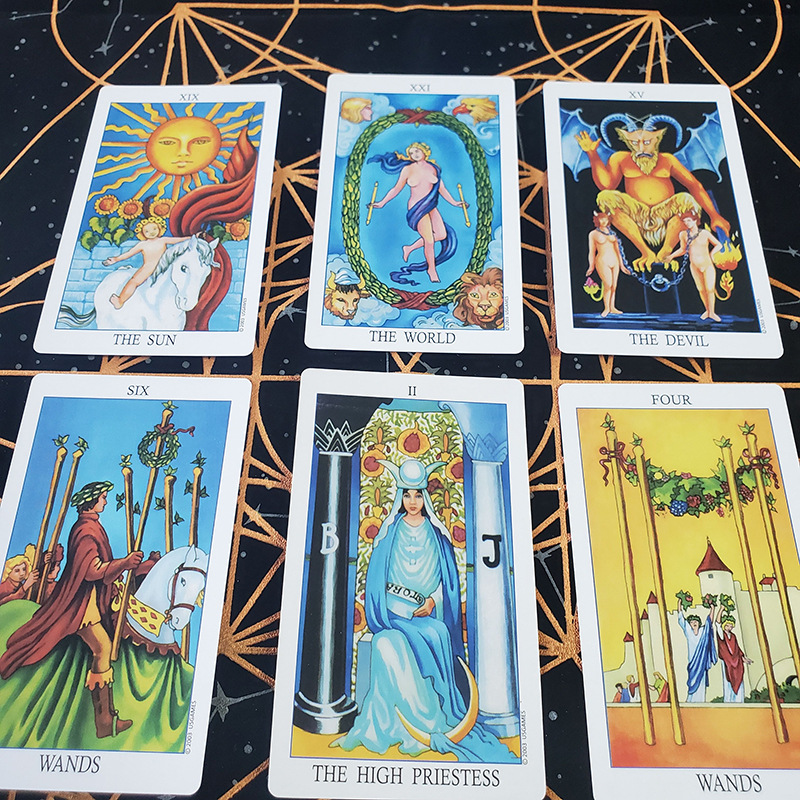 Rider-Waite Cards 12×7 Orange Knight Tarot Oracle Cards Direct From The Manufacturer_voghion.com
