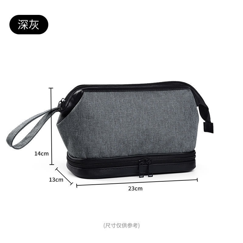 Bolsa de alambre de tela gris oscuro