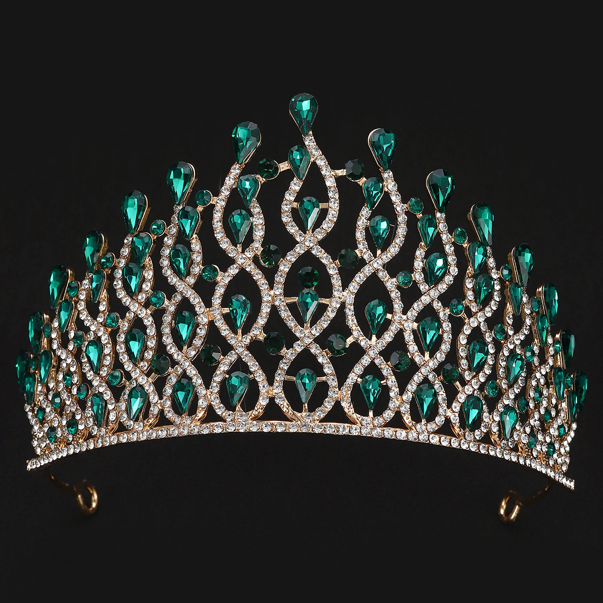 European And American Baroque Bride Wedding High-end Princess Luxurious Pageant Crown Headpiece_voghion.com