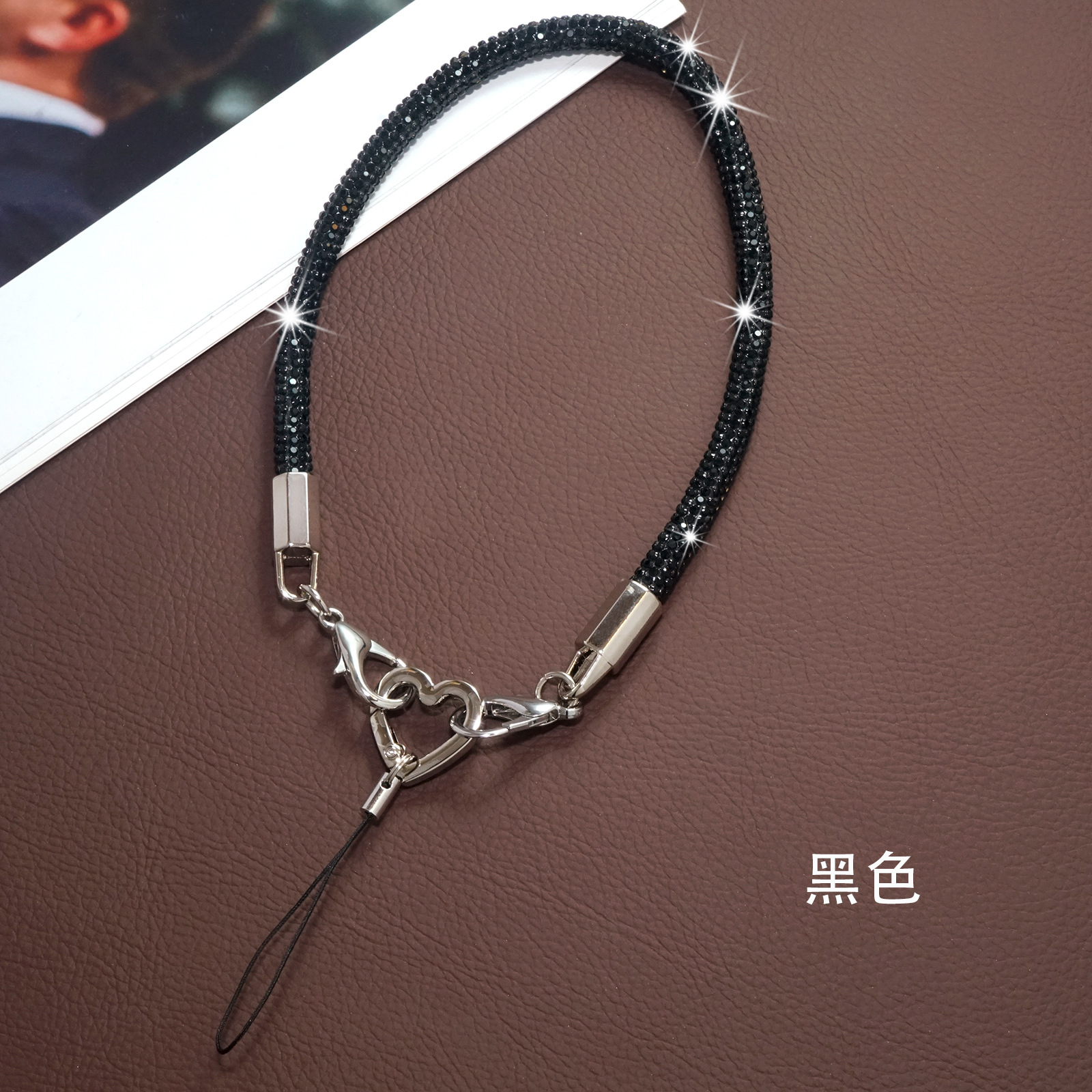 블랙 [0.7cm 손목 로프]]