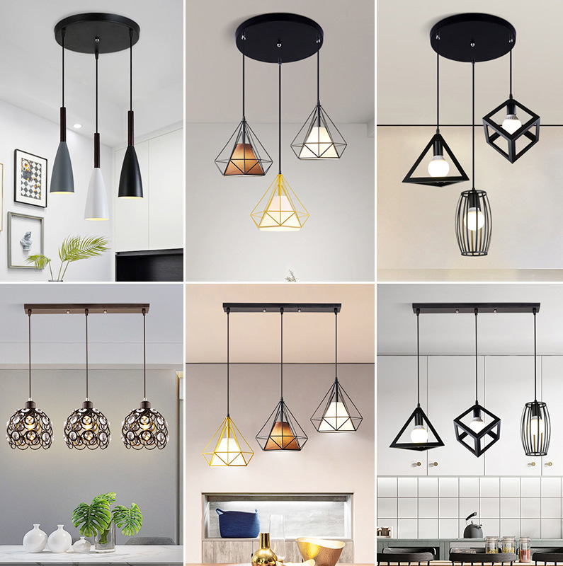 Restaurant Chandelier Three-head Modern Simple Away Lamp Creative Bedside Lamp Nordic Bar Chandelier Internet Celebrity Single-head Lamps Restaurant Chandelier Three-head Modern Simple Away Lamp Creative Bedside Lamp Nordic Bar Chandelier Internet Celebrity Single-head Lamps