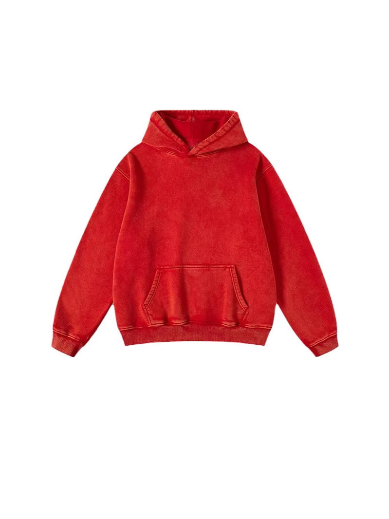 Otoño y invierno más terciopelo grueso pesado lavado con agua de gran tamaño para hacer viejas camisetas con capuzas de moda sueltas camisetas con capuzas