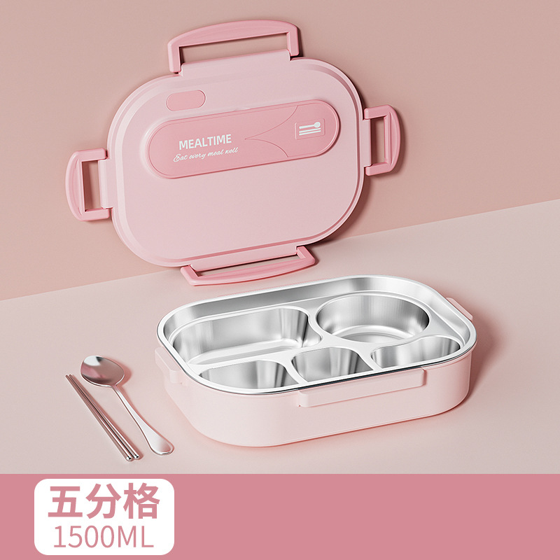 Caja de almuerzo de aislamiento térmico 316 de acero inoxidable para trabajadores de oficina estudiantes pueden cocinar platos de microondas para arroz divididos en cajas de almuerzo