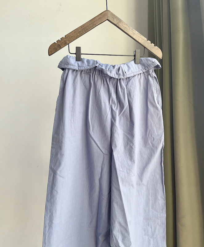 森系花苞瑜伽裤纯棉夏薄款阔腿裤女文艺纯色宽松休闲显瘦直筒5色|undefined