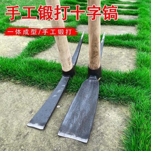 Forged Cross Pickaxe, Hoe for Splitting Firewood, Digging Bamboo Shoots, Digging Soil, Digging Tree Roots, Steel Pickaxe, Agricultural Tools, Durable Farming Tools for Turning Soil