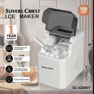 Cross-Border Export Ice Machine Household Small Dormitory Milk Tea Shop Stall Fully Automatic Large Capacity Internet Celebrity Ice Machine