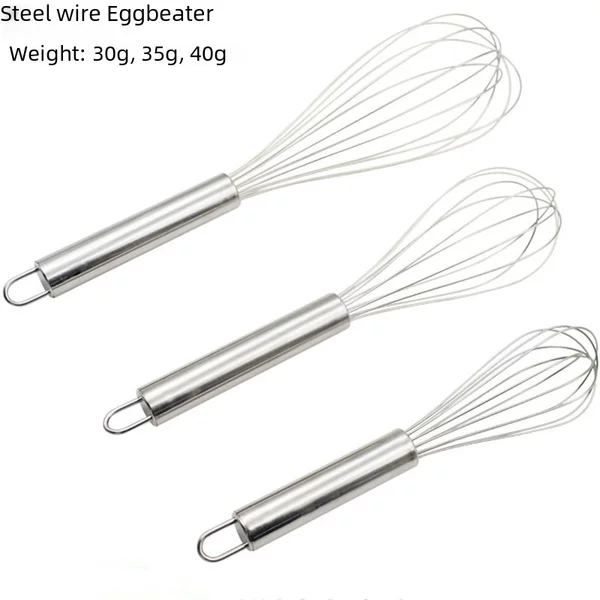 8, 10, 12 inch 6-8 Line Manual stainless steel egg beater manual egg mixer kitchen baking tool
