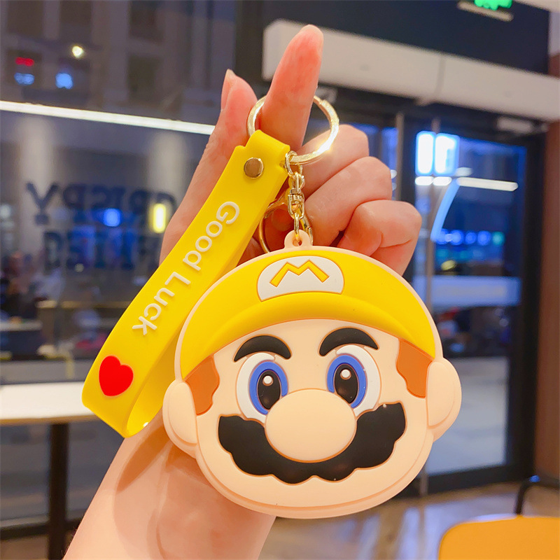 かわいい漫画のマリオの小さい小銭入れのキーホルダーの部品の人形のペンダントの卸売りのキーホルダーの小さい贈り物の卸売り|undefined