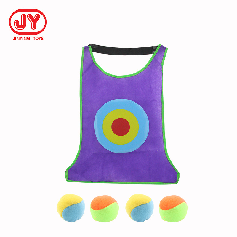 Niños al aire libre lanzando bola pegajosa padre-hijo interactivo franela bola pegajosa lanzando juguete Velcro bola pegajosa