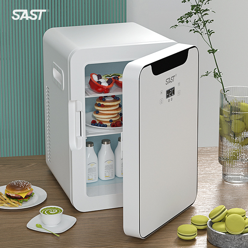 Sast8L Mini Car Home Dual-Purpose Refrigerator Home Bedroom Student Refrigeration Single Dormitory Small Refrigerator